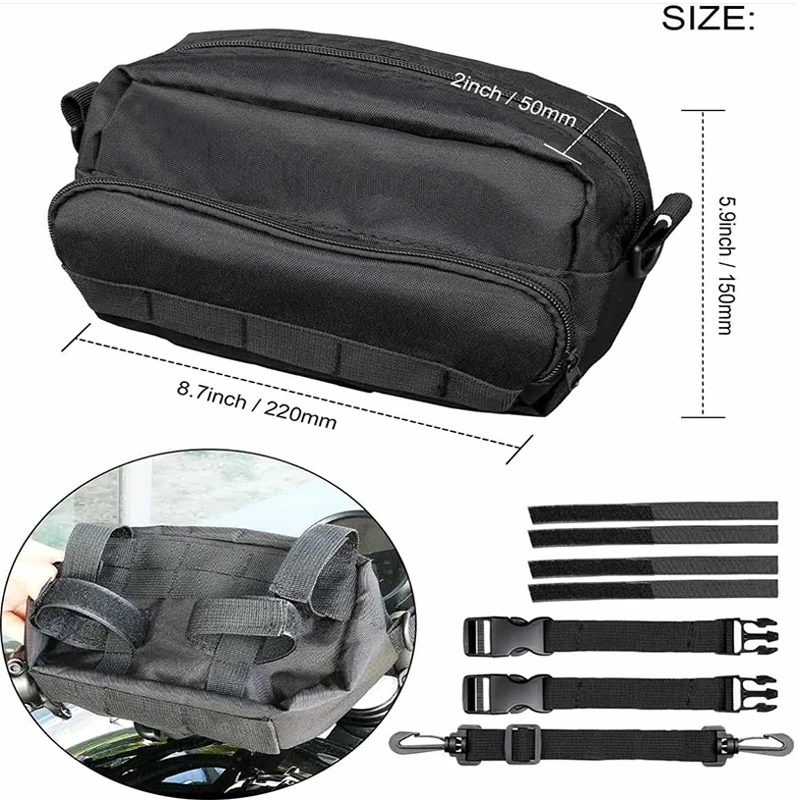 Motorcycle Gear Backpack - Borsa portaoggetti anteriore moto borsa manubrio