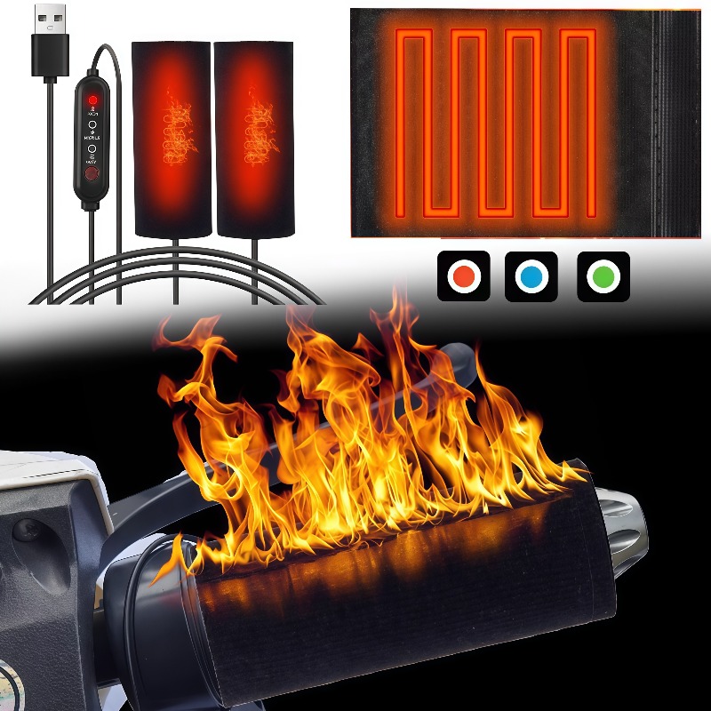 Handlebar Grip Heated - Manopole Riscaldate per Moto con USB,
